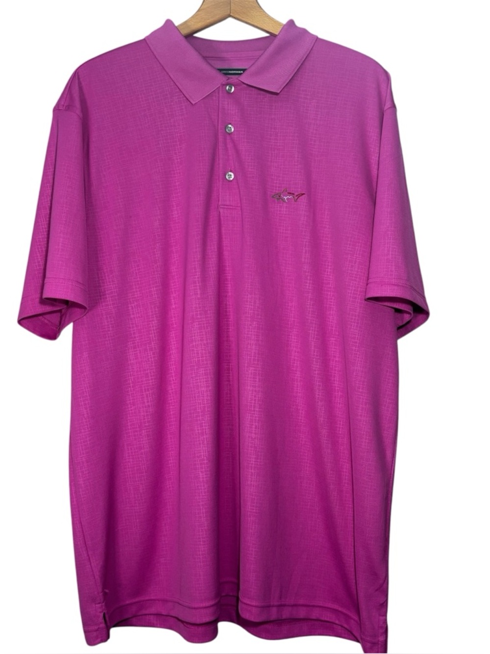 Greg Norman Collection vibrant pink polo shirt. Men’s XXL